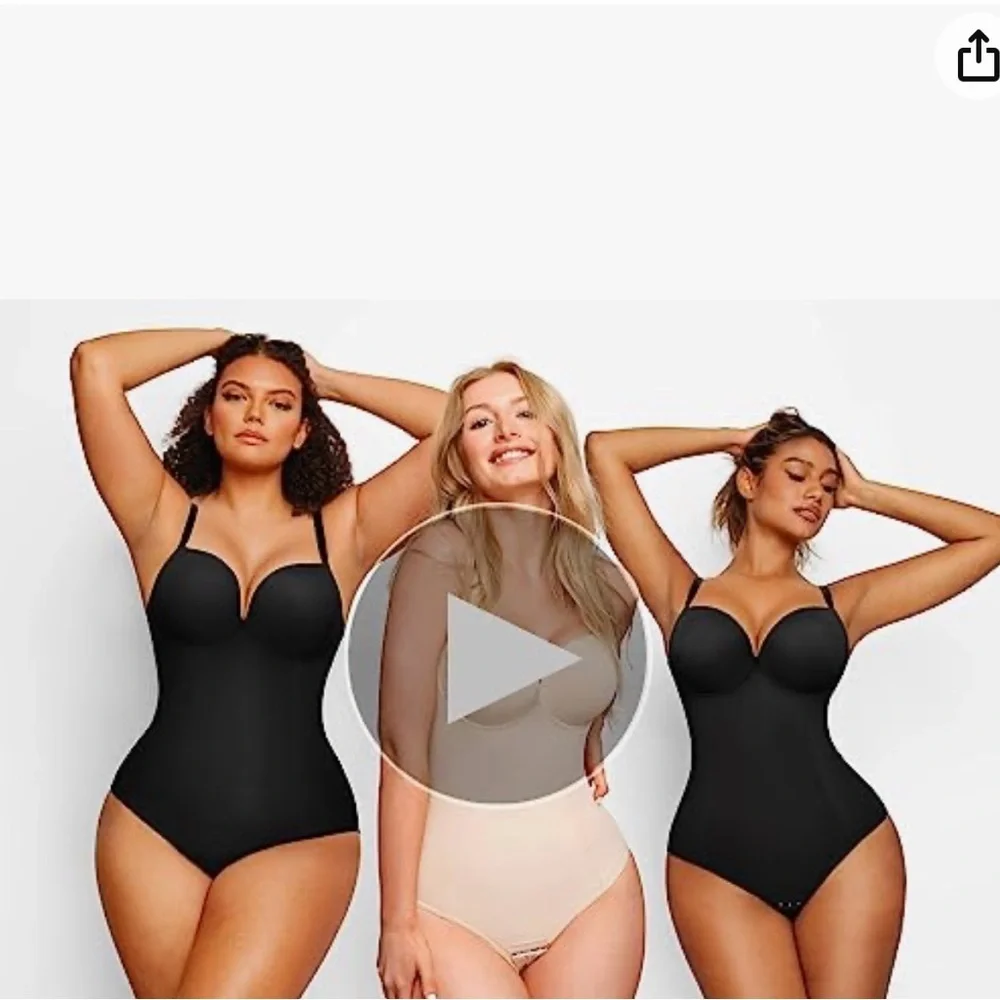 Shapewear Bodysuit For Women Body Shaper Strapless Built-In Bra Plus XX-Large